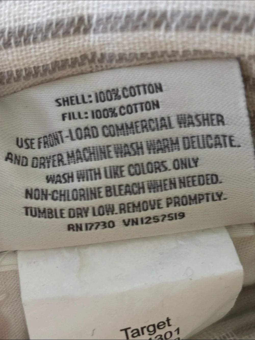 Hearth & Hand Twin Woven Quilt Sour Cream with Gray Stripes